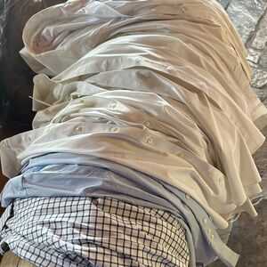 Brooks Brothers White and Blue Dress Shirt Collection